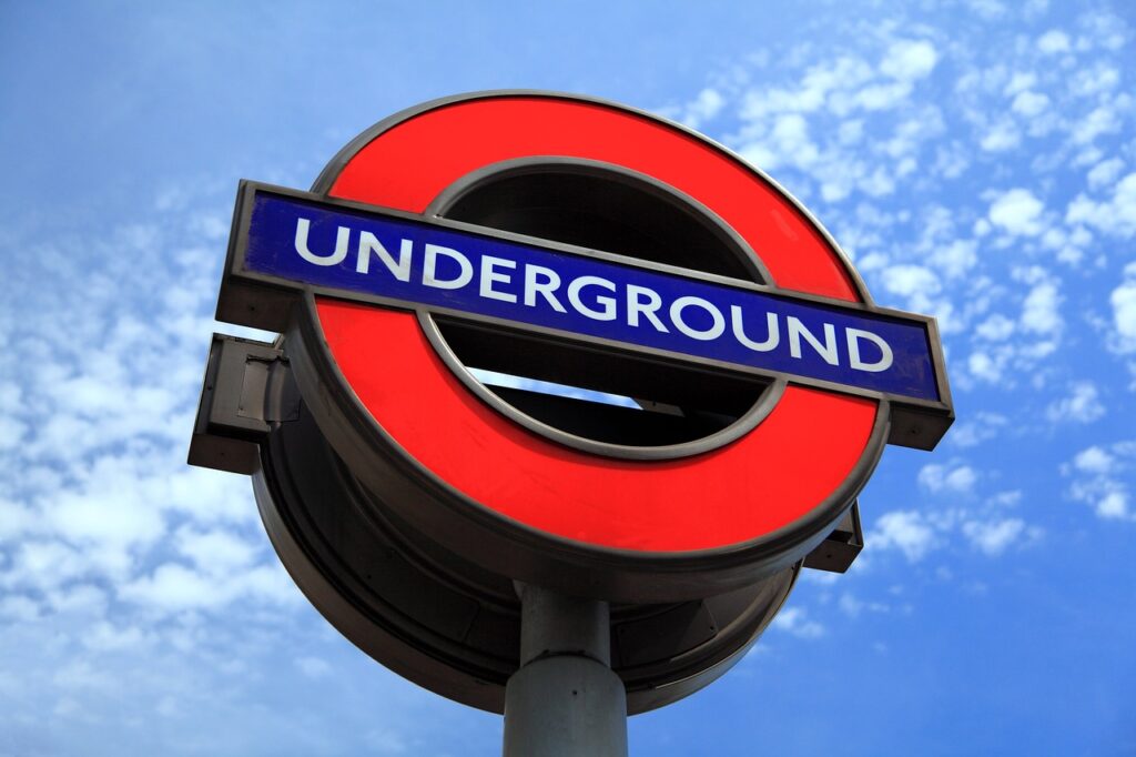 An image of London underground station sign