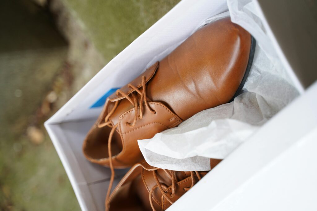 shoe packing in a box