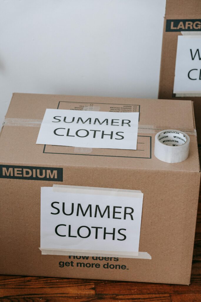 Summer clothes labelling