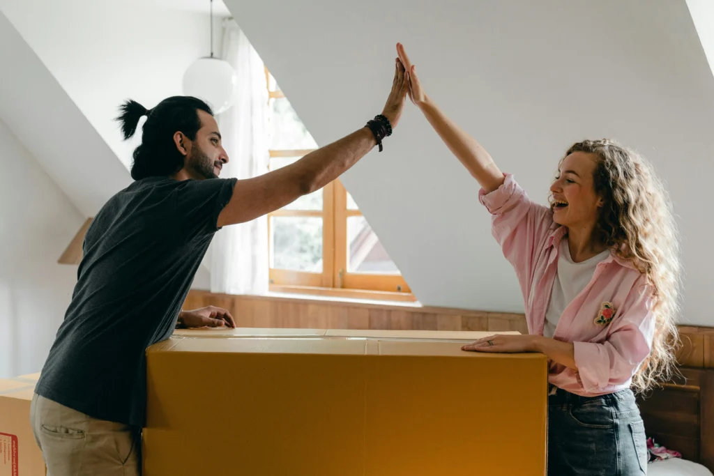 flat moving couple