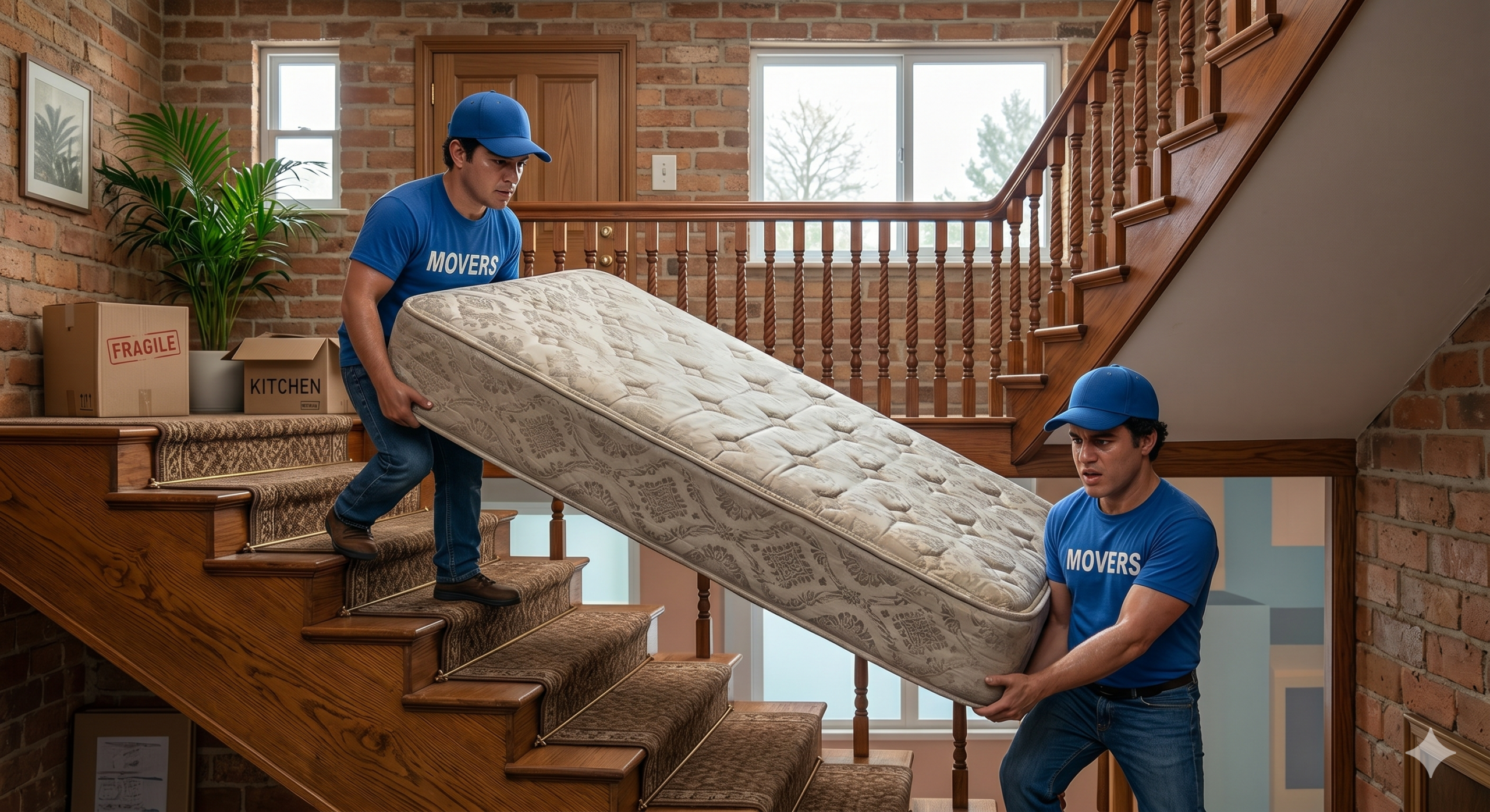 movers moving mattress