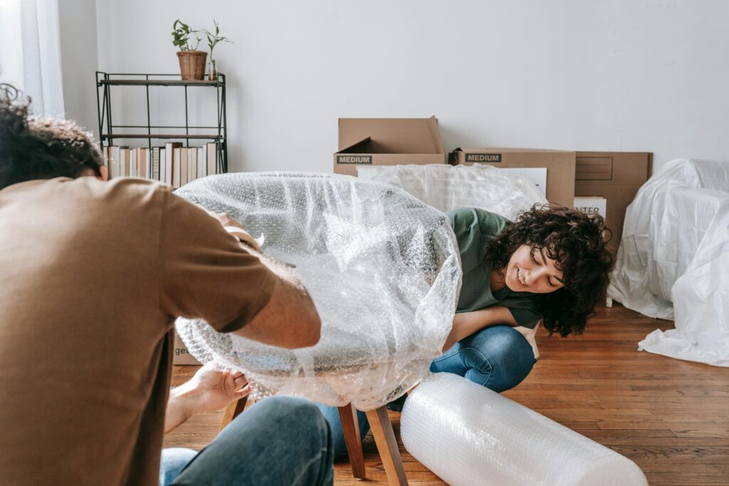 wrapping an office chair