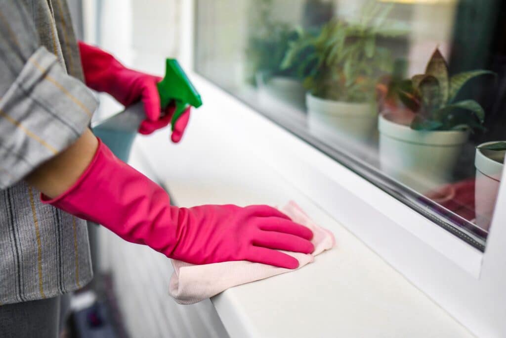 cleaning home
