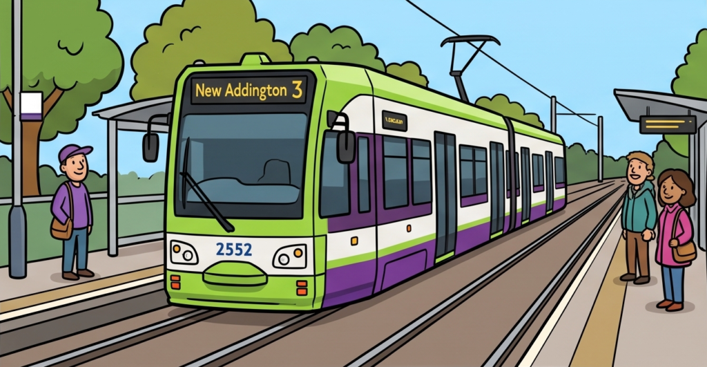 tram in mitcham