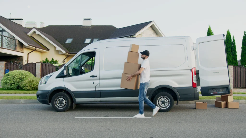 van with a man