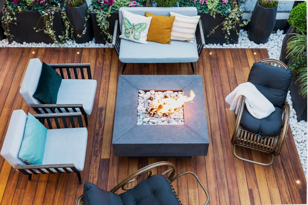 fire pit in a house