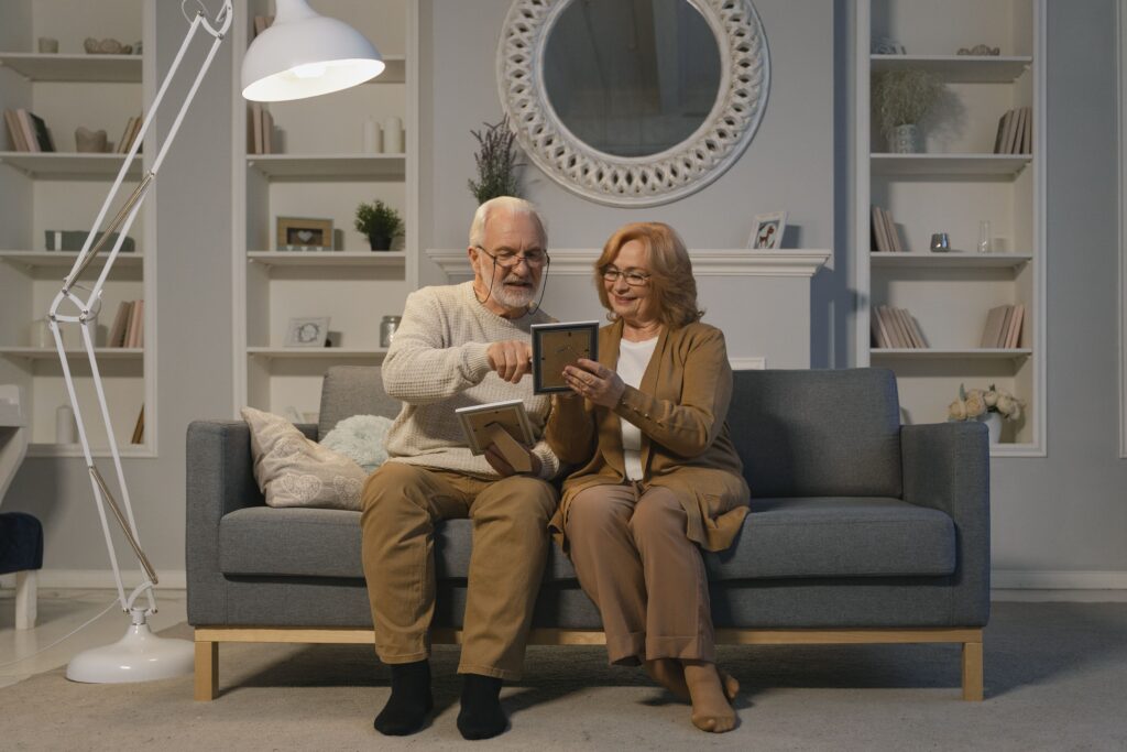 an old couple at new home